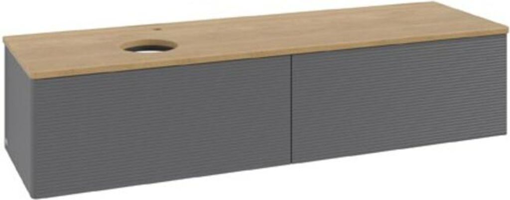 V&B Waschtischunterschrank mit Frontstruktur Antao 160x50cm, HL, WBP hon. Oa, A m Lac
