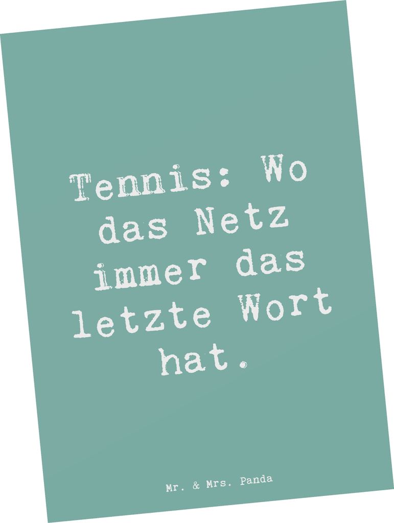 Mr. & Mrs. Panda Postkarte Spruch Tennis Netz - Meeresbrise - Geschenk, Ansichtskarte, Sportler Geschenke, Leidenschaft, Ansichtskarten, Teamsport,...