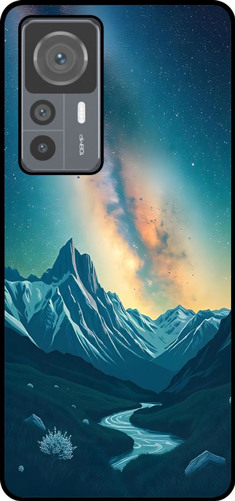 Smartphonica Telefon Fall geeignet für Xiaomi 12T / 12T Pro mit Sternenhimmel Impressum - TPU Backcover Fall mit Raum und Milkyway Design