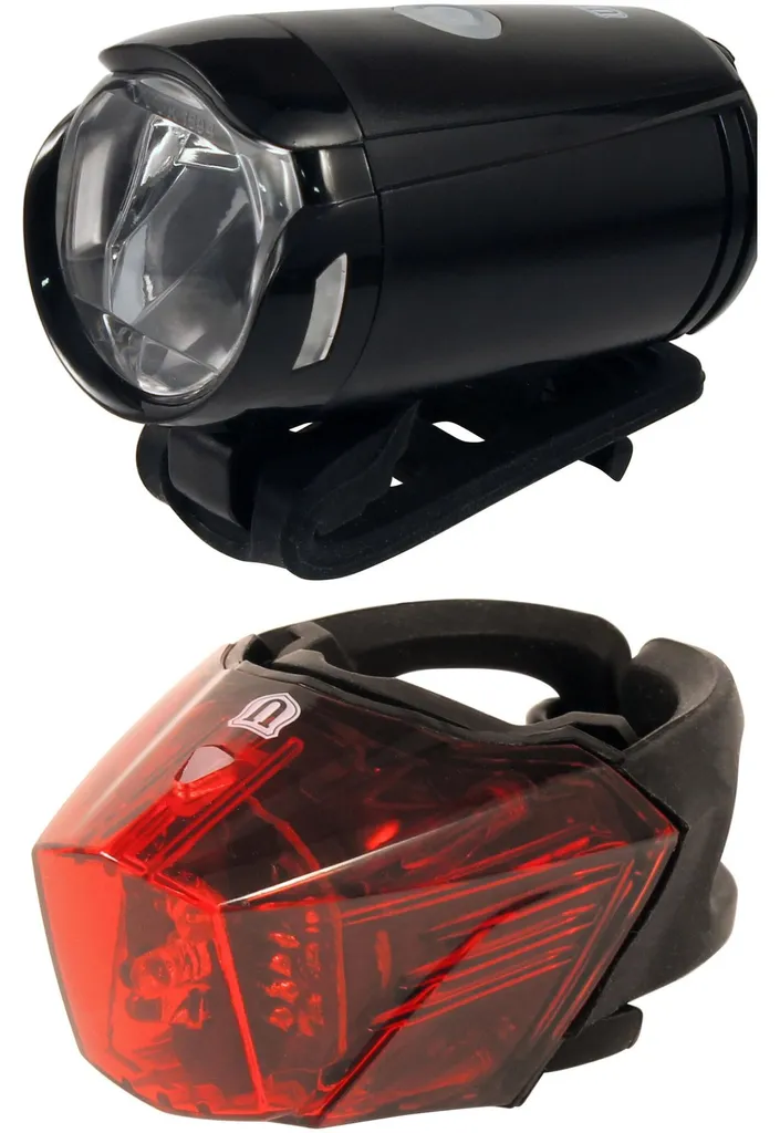 Pack éclairage vélo LED anti-panne batterie rechargeable USB visibilité