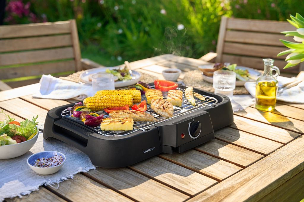 SILVERCREST Elektro-Tischgrill Grill Campinggrill