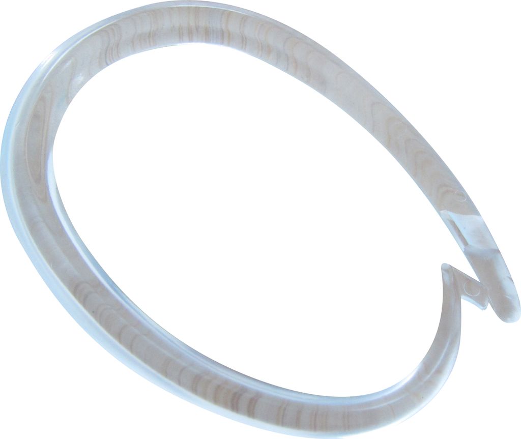 rewagi 10 Stück Duschvorhangring, Duchvorhangstange Ø 35 mm - oval Farbe: glasklar