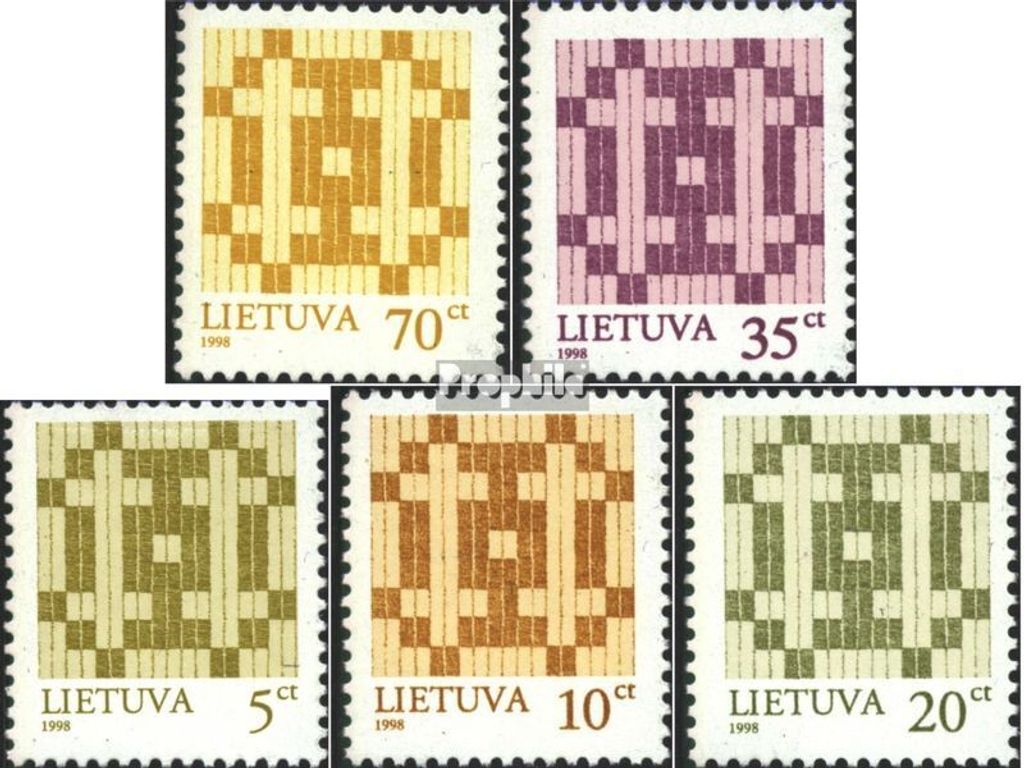 Briefmarken Litauen 1998 Mi 668,670,682-684 (kompl.Ausg.) Produktbild 