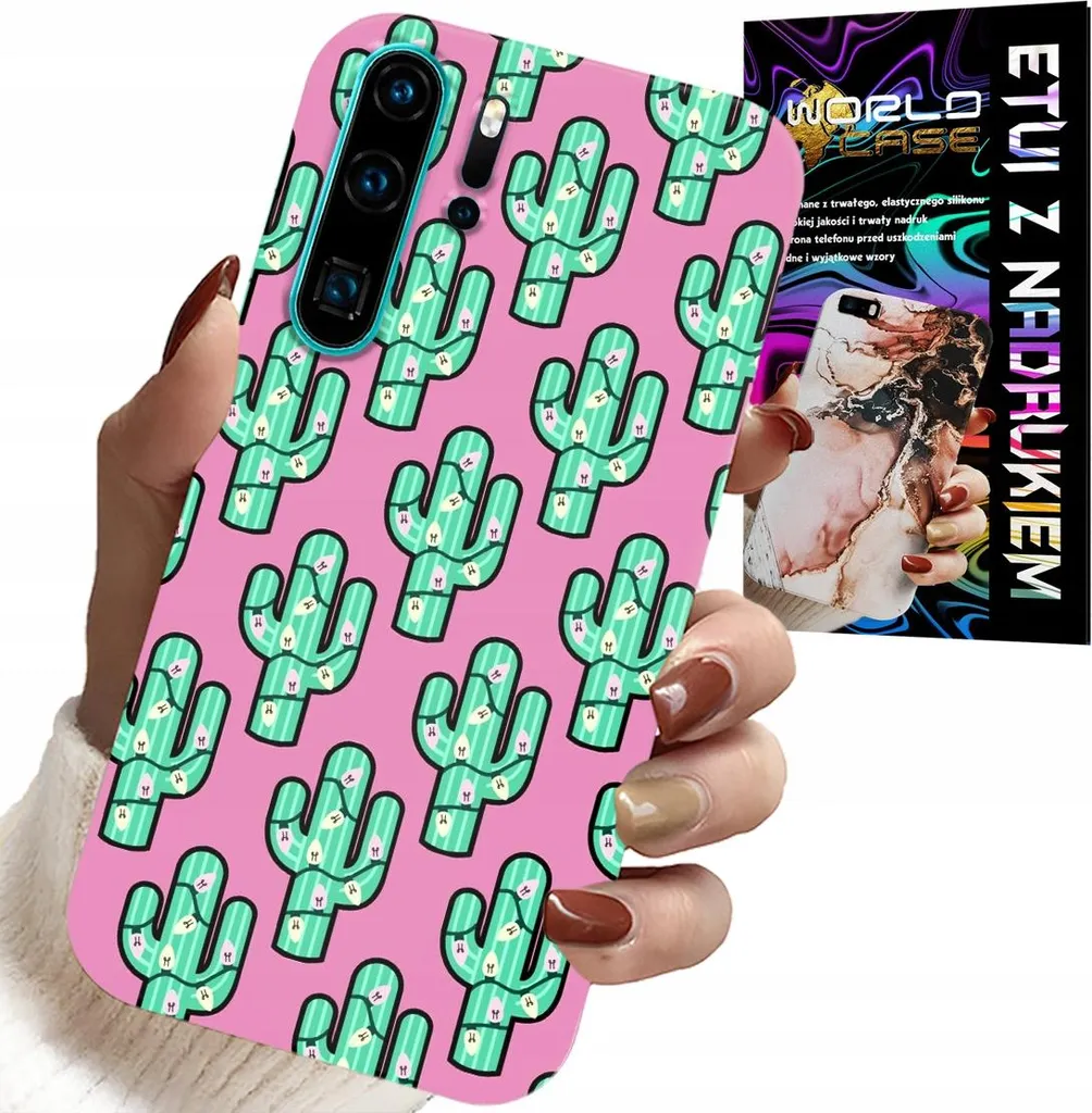 Custodia Huawei P30 Pro Cactus Rosa + Pellicola Vetro | Offerta Shop