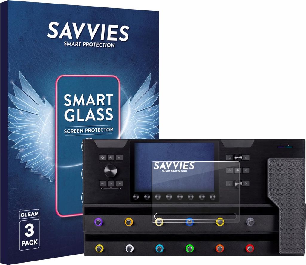 3x Savvies Schutzglas Folie für Line 6 Helix Stadium XL 9H Panzer Schutzfolie Glas Displayschutz klar transparent