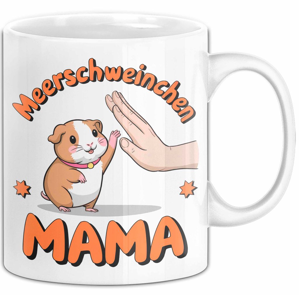 Meerschweinchen Tierliebhaber Tasse Geschenk Lustige Geschenkidee Spruch Meerschweinchen Mama (Weiß)