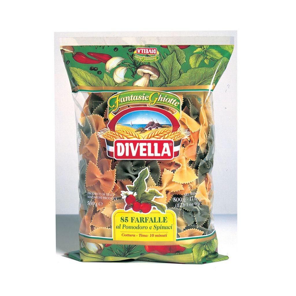 Divella Farfalle al Pomodoro e Spinach Nr 85 Tomate und Zdjęcie produktu 