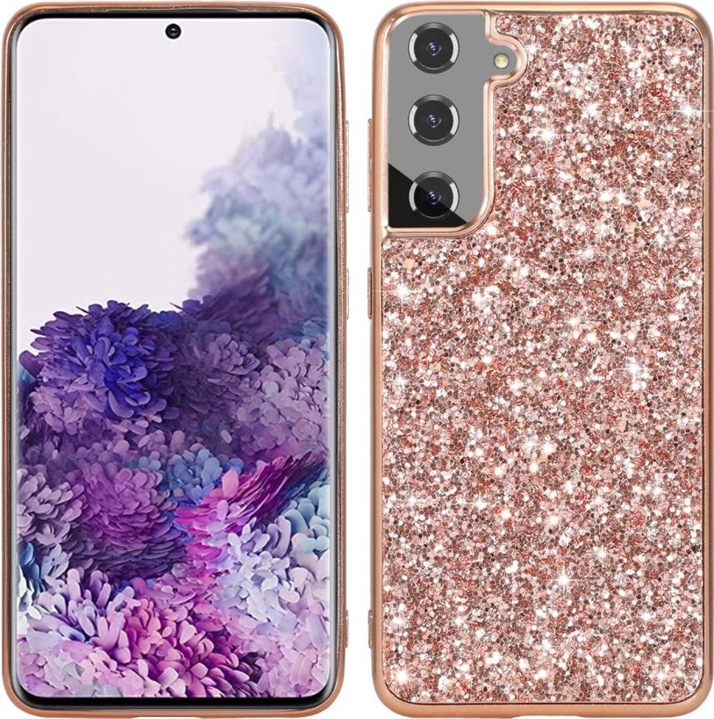 Samsung Galaxy S24 Plus Hülle - Coverup Glitzer Back Cover - Roségold