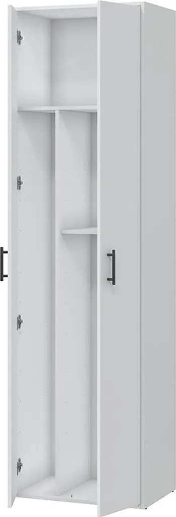 Armoire polyvalente Strevi pour optimiser l'espace meuble blanc compact - 7