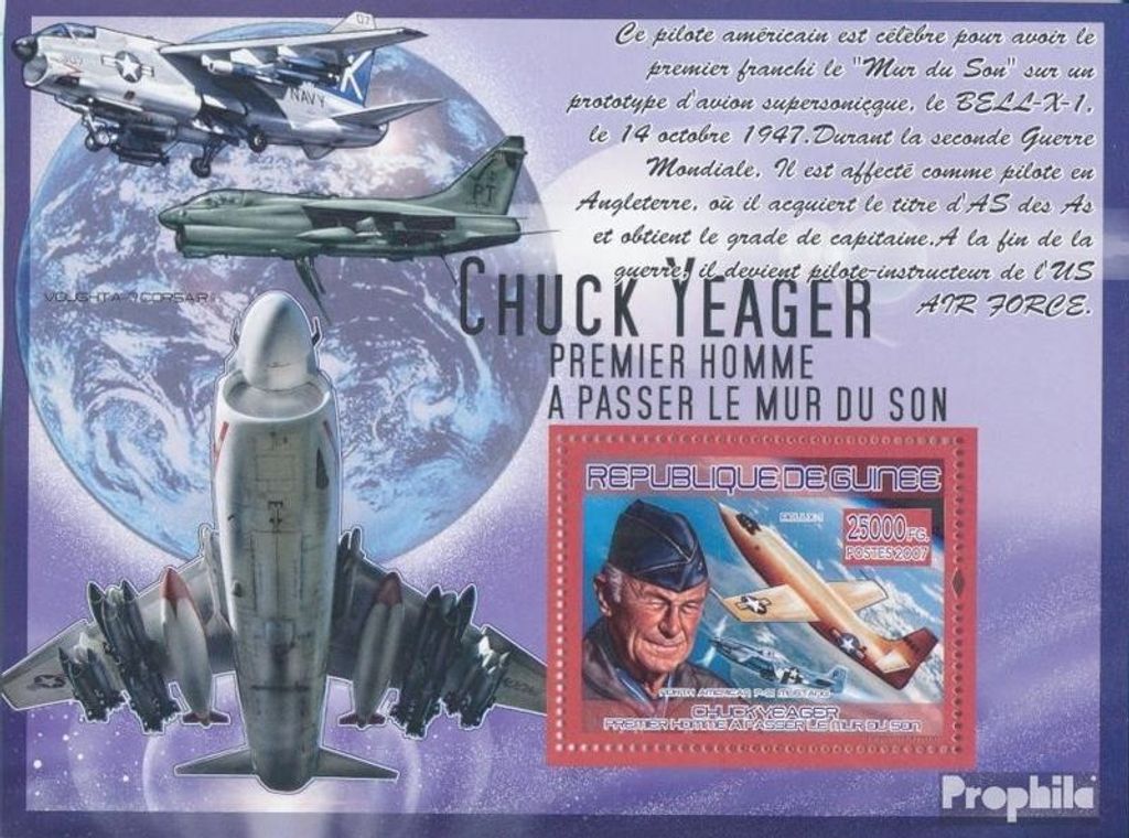 Briefmarken Guinea 2007 Mi Block 1466 (kompl. Ausgabe) postfrisch Nordamerikanischer P-S1 Mustang, Bellx-1