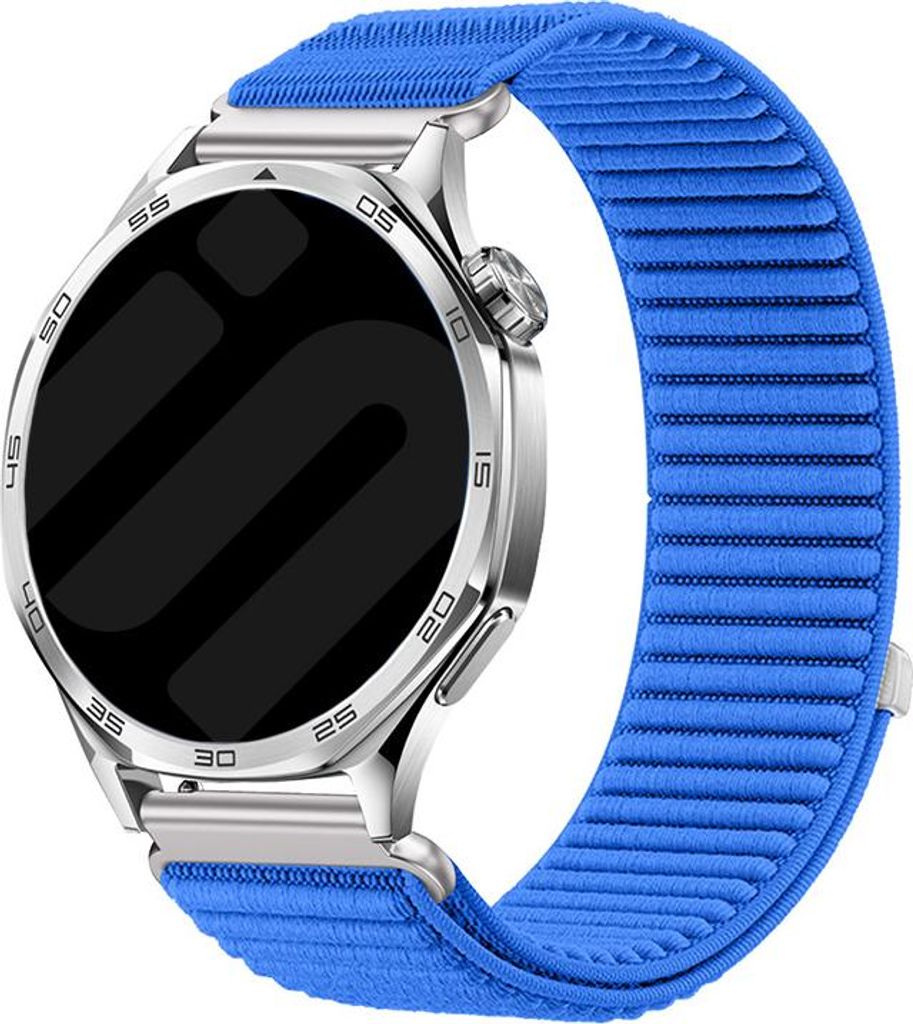 Nylon-Wellenarmband für Smartwatch/Uhr 20mm (royalblau) – Strap-It Ersatz Armband mit Klettverschluss, atmungsaktiv & kompatibel mit Samsung Gal...