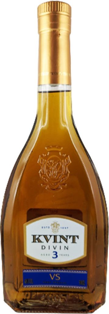 Kvint Divin Brandy 3 Jahre Reifezeit 0,5L Weinbrand VS Produktbild 
