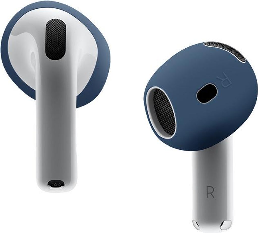 INF AirPods 4 Silikon Ohrstöpsel - 2 Paar: Komfort, Halt & Schutz Blau