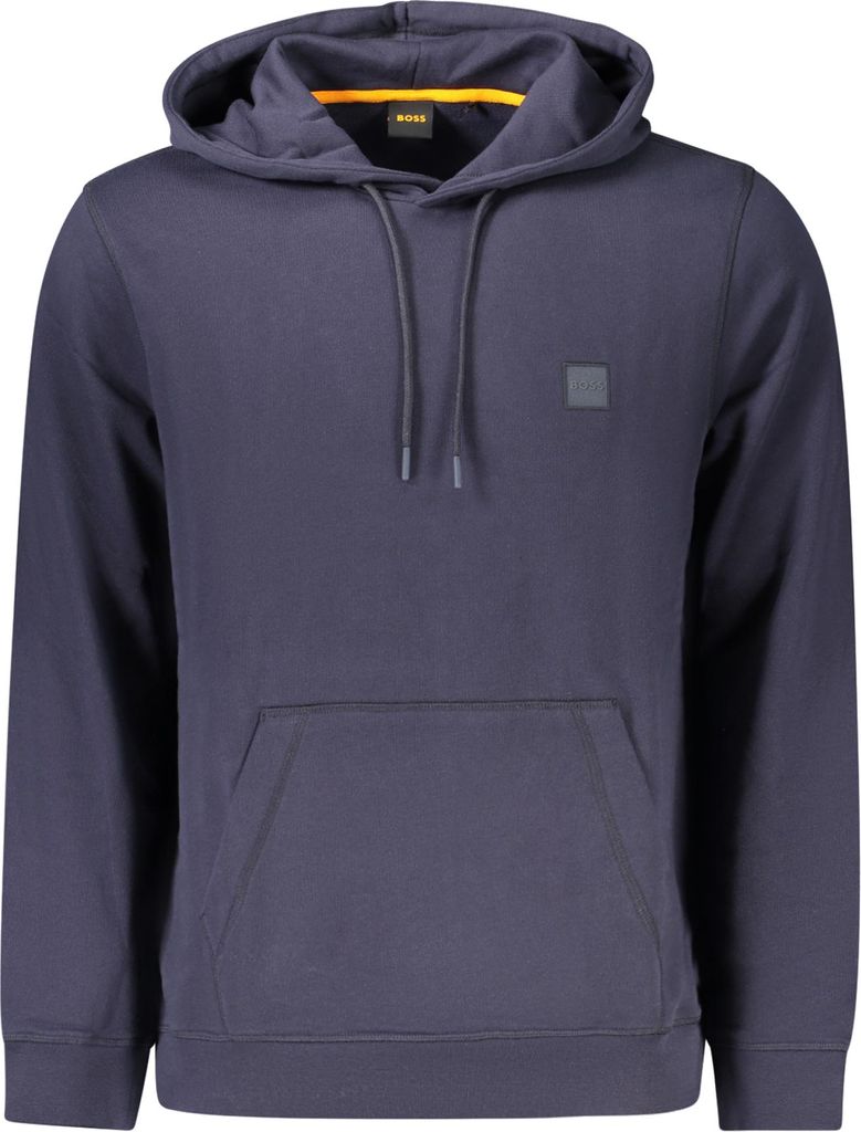 Blaues Kapuzen-Sweatshirt Herren - Langarm, Stickerei & Tasche