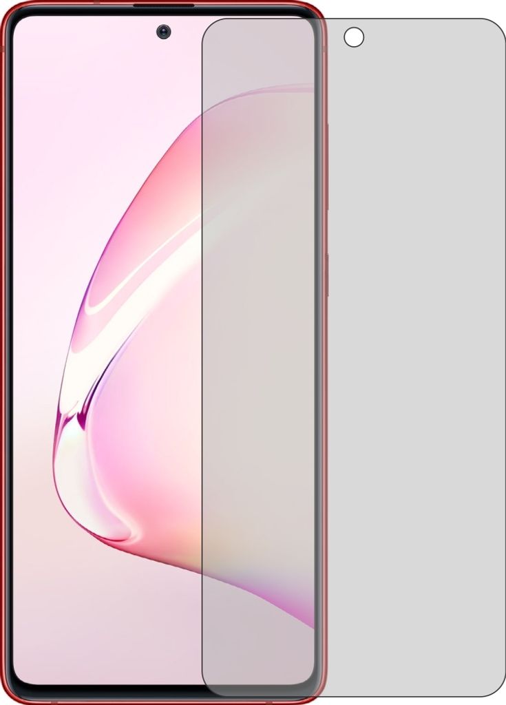 A screen protector is shown next to a smartphone.