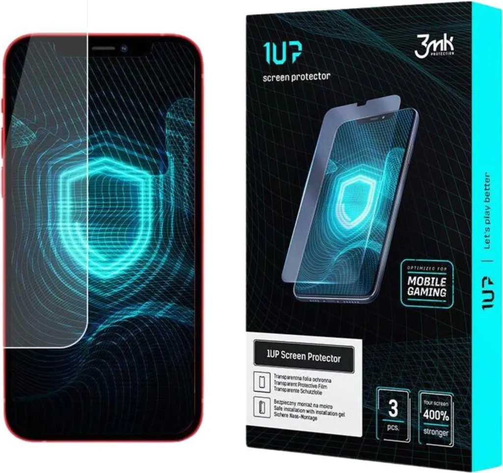 3mk protezione dello schermo 1UP per Apple iPhone 12 Pro Max trasparente Gaming (3 pezzi)