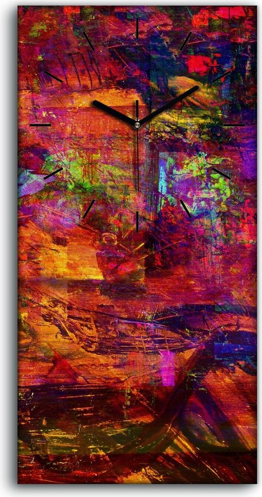 Dekor Leinwand Uhr Wandbilder Geräuschlos 30x60 Malerei Abstrakte Kunst - schwarze Hände