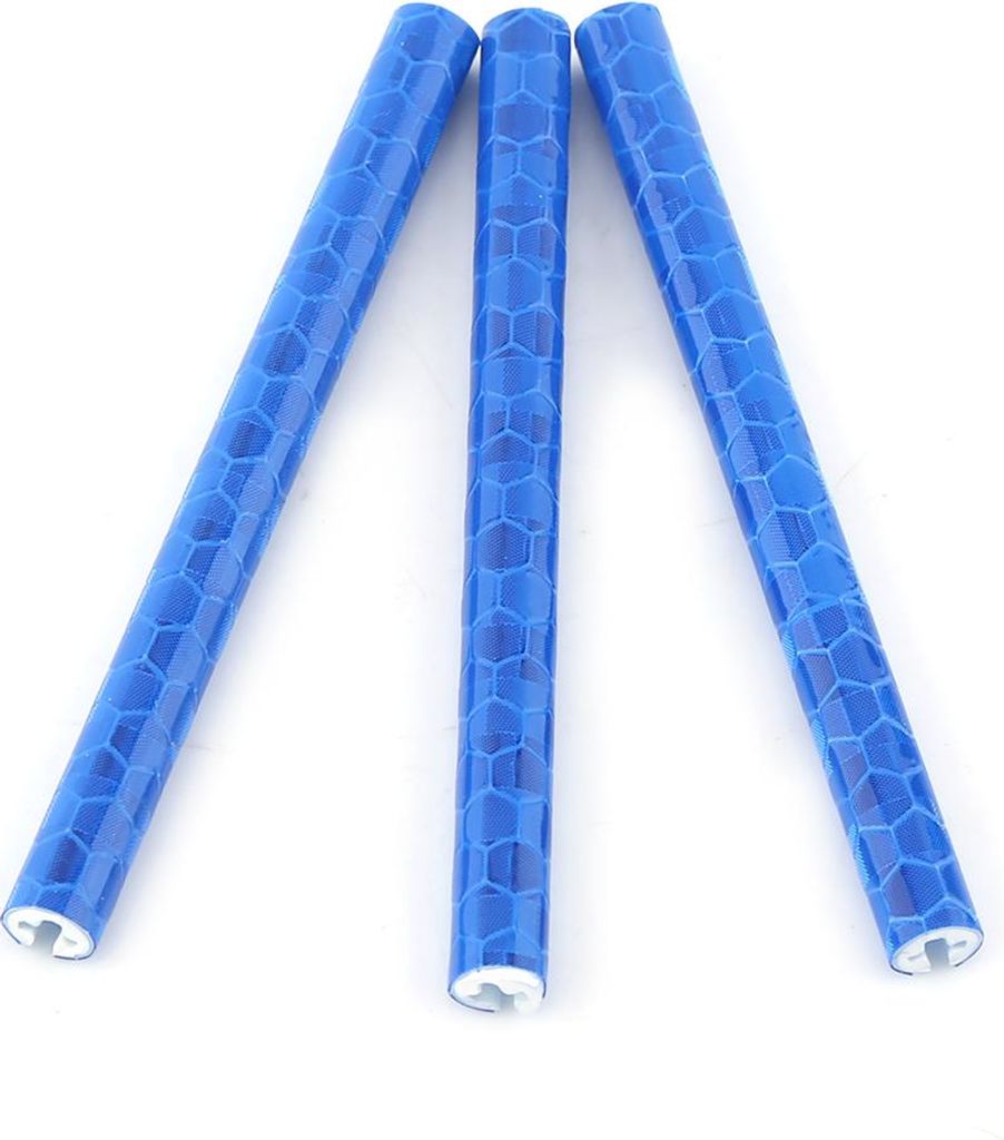 Keenso Fahrrad Speichenreflektoren, 24 Stck 74mm Fahrrad Speichen Reflektierende Streifen Reflektor Clips Warnstreifen (Blau) Schutz fr Radfahrer