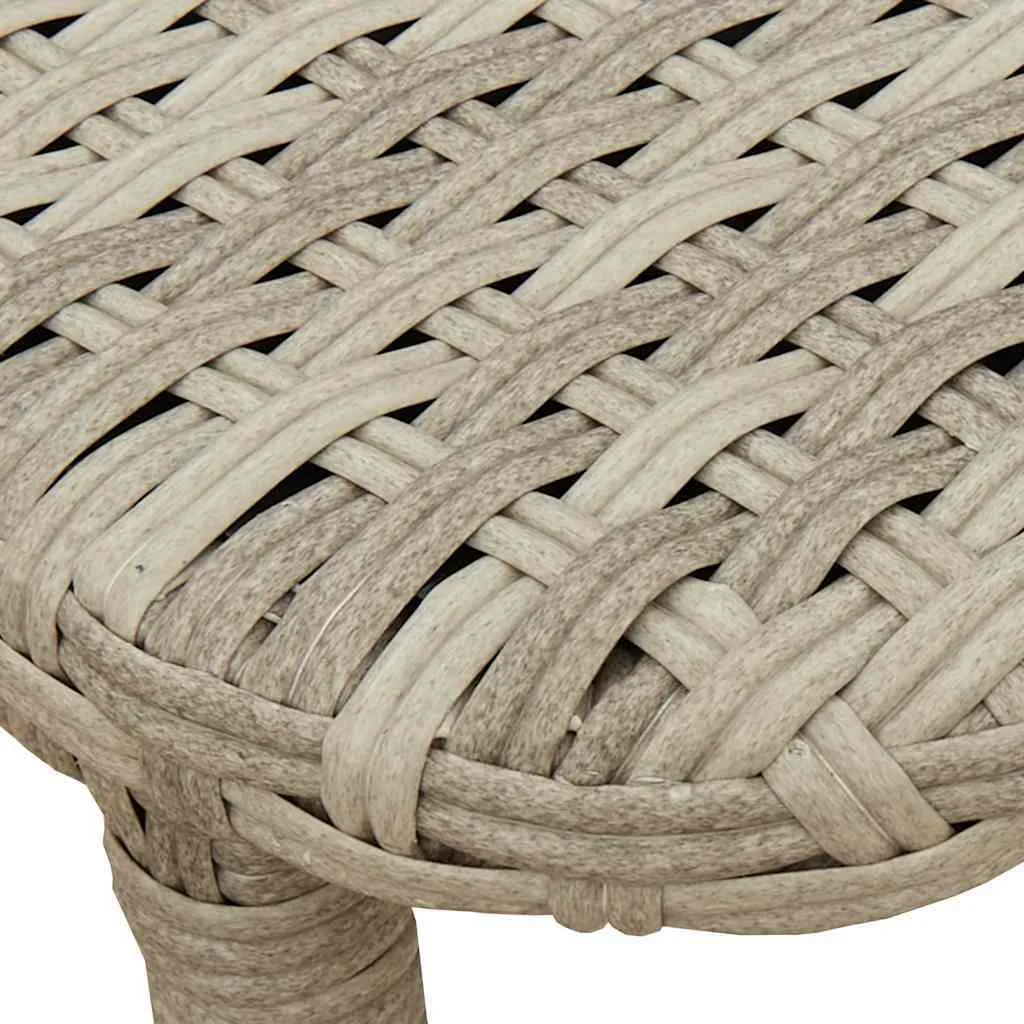 SYFAX™ Tavolo Giardino Pieghevole Grigio Chiaro 90x51x75 cm Polyrattan - 8