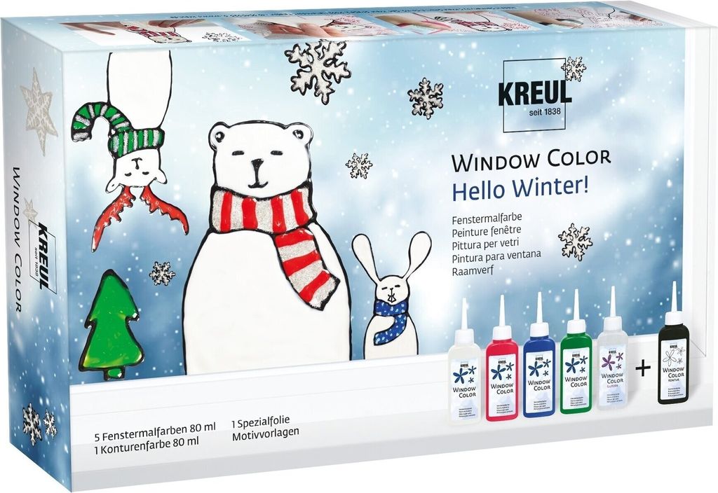Kreul 42853 Sada farieb na sklo Hello Winter 6 x 80 ml Obrázok produktu