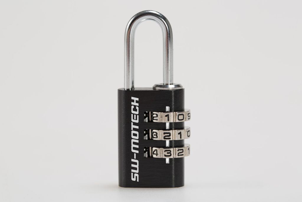 SW-MOTECH Sicherungsschloss Ohne Kabel, Zahlencode, 30x21x10mm, 25g