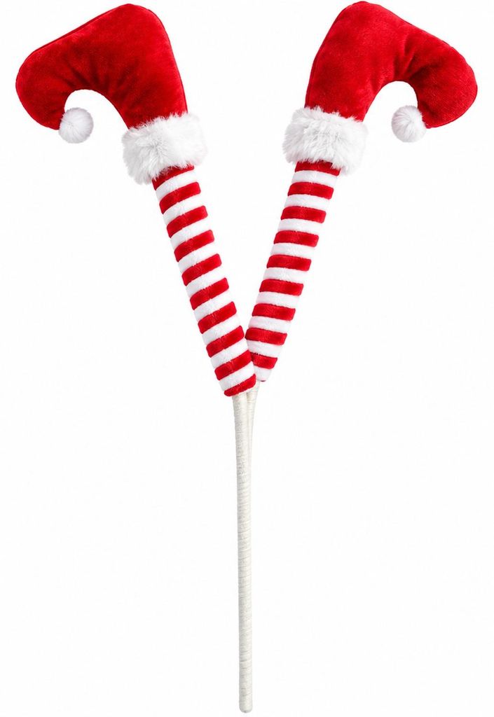 Weihnachtsdeko „Wichtel Beine“ 40 × 24 × 2,5 cm | Rot Weiß Produktbild 