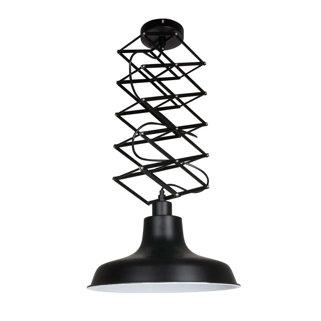 Suspension réglable en hauteur métal noir mat 145 cm luminaire d'intérieur