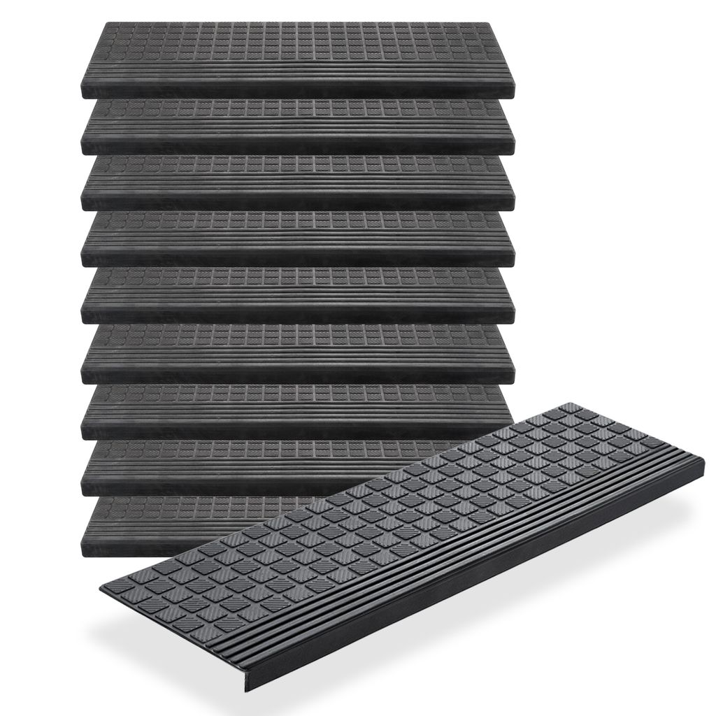BigDean 10er Set Stufenmatten aus Gummi - 65x25cm - Produktbild 