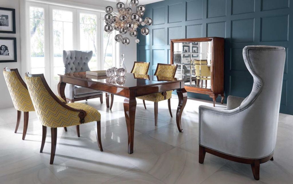 Hochglanz Tisch Esszimmertisch Tische Esstisch Braun Luxus Esszimmer Holz Neu