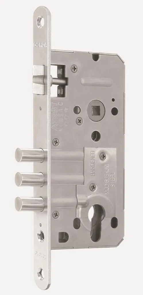 Serrure anti-effraction GERDA ZW 1000 chromée à 3 points pistons - 2
