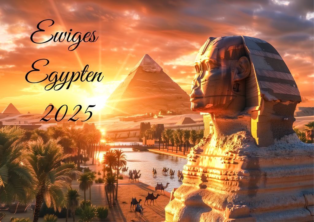 raxxa Premium-Monatskalender Ewiges Egypten 2025 DIN-A2 quer