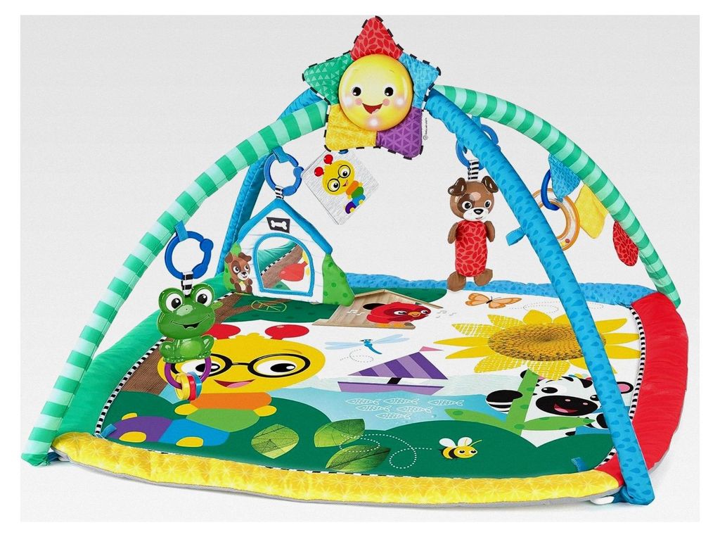 Spieldecke mit Spielbogen, abnehmbaren Spielzeugen, Lichteffekten und Melodien, maschinenwaschbar