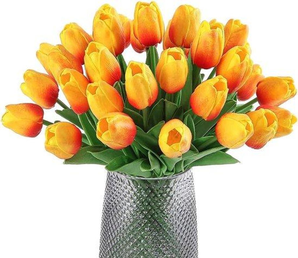 15 Stück realistische Kunsttulpen aus Latex für selbstgestaltete Blumensträuße – Hochzeiten, Babypartys, Sonnenuntergänge.