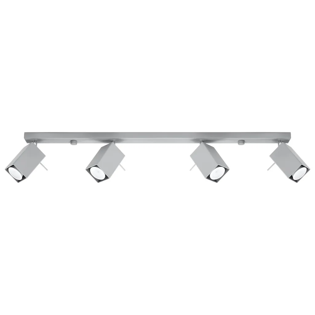 OFFERTA Lampada MERIDA 4L Grigio Sollux | Prezzo Shock Acciaio 4xGU10