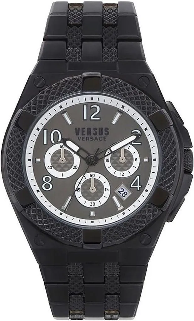 Versus Versace Esteve VSPEW0419 Montre Acier Chrono Étanche 50m