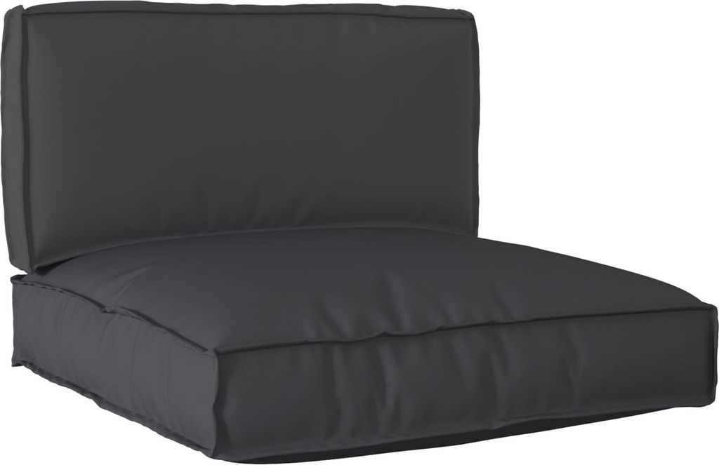 Möbel 2-teiliges Palettenkissen-Set Schwarz Oxford-Gewebe - Gartenmöbelauflagen 3329073