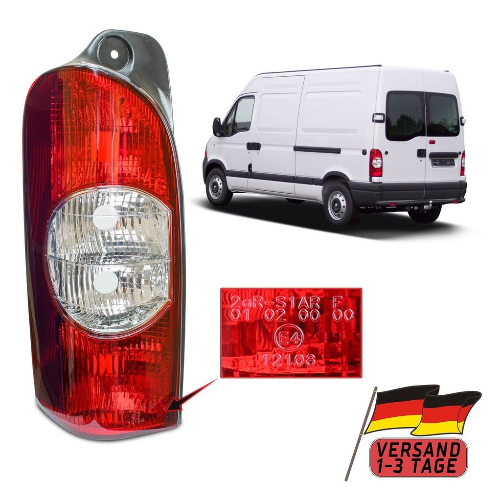Heckleuchte Rücklicht Rückleuchte Renault Master LINKS 03-09 mk 2