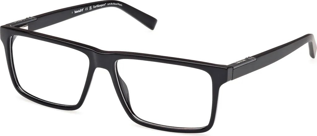 Monture de lunettes Timberland pour homme TB50004 Noir en Acétate 57mm
