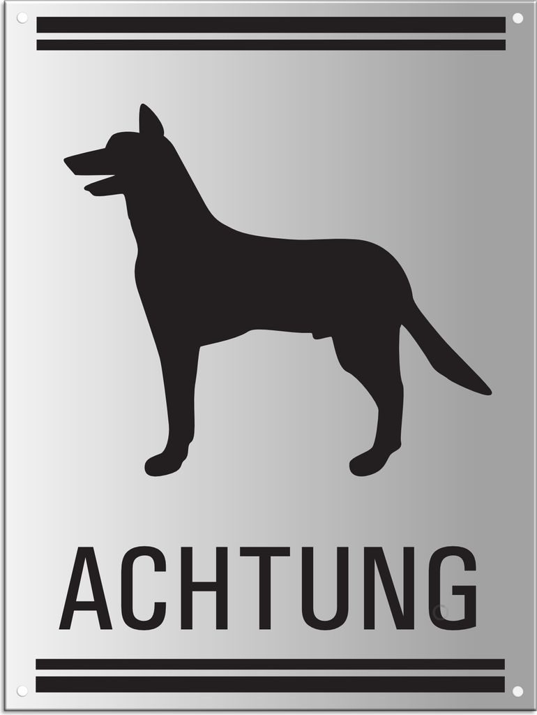 Warnschild - Achtung Hund Schäferhund  | 200 x 150 mm Produktbild 
