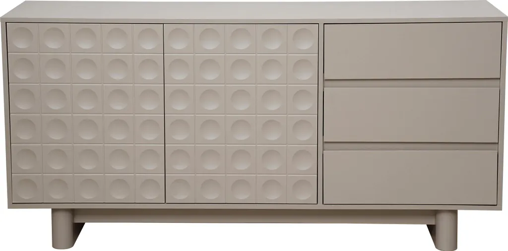 Buffet moderne rectangulaire L160 cm beige Octave par Oviala - Design