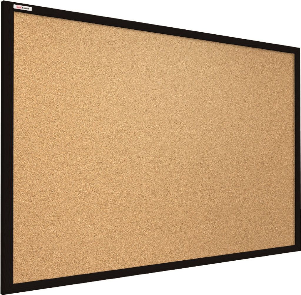 Pinnwand mit schwarzem Naturholzrahmen 100x80cm Produktbild 
