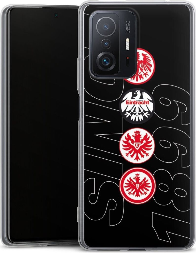 DeinDesign Slim Hülle für Xiaomi 11T Pro 5G Silikon Case Ultra Dünn Handyhülle Adler Eintracht Frankfurt Logo