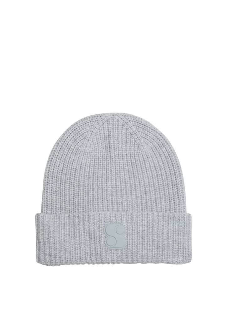 s.Oliver Damen Strickmütze aus Baumwollmix Mütze Beanie 2119530, Farbe:Grau