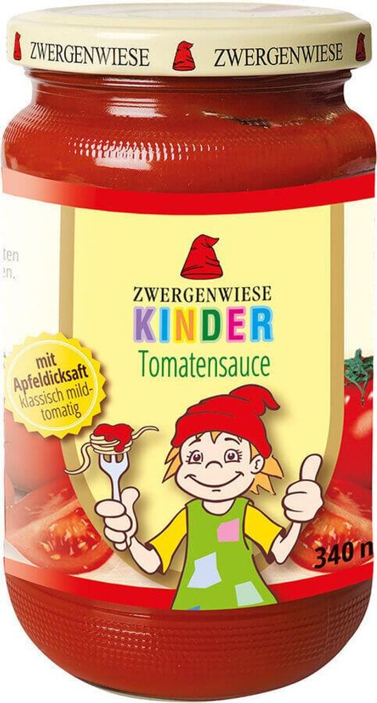 Zwergenwiese Bio Tomatensauce Kinder mit Apfelsüße 6x340ml Produktbild 