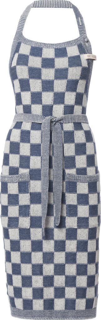Knit Factory Küchenschürze Block - Ecru/Jeans - One Size