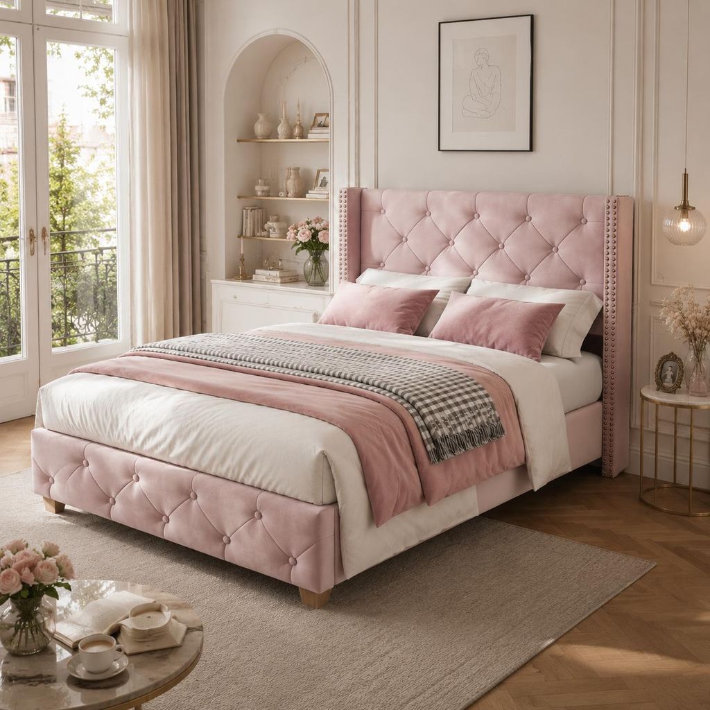 okwish Čalúnená detská posteľ 90x200cm Jednolôžková posteľ Obrázok produktu 