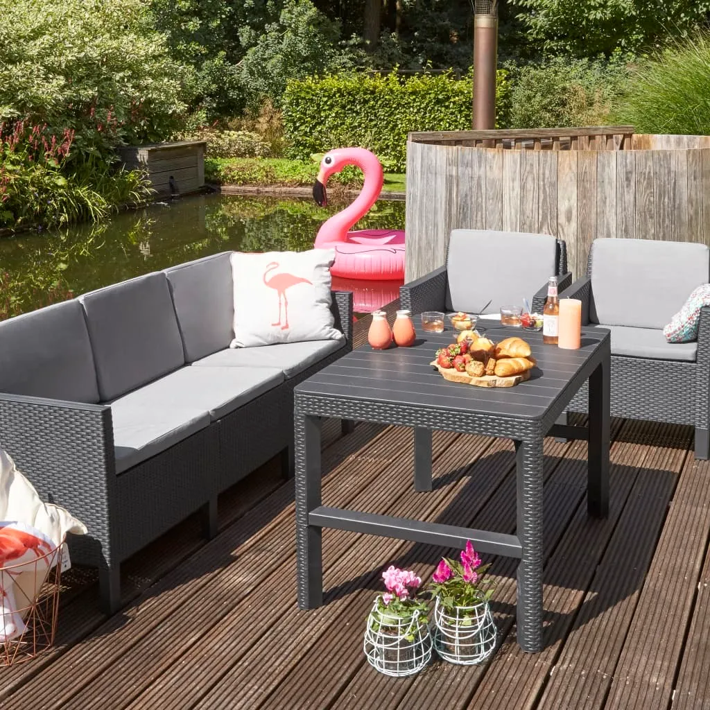 Table de jardin gain de place Allibert Lyon hauteur adaptable