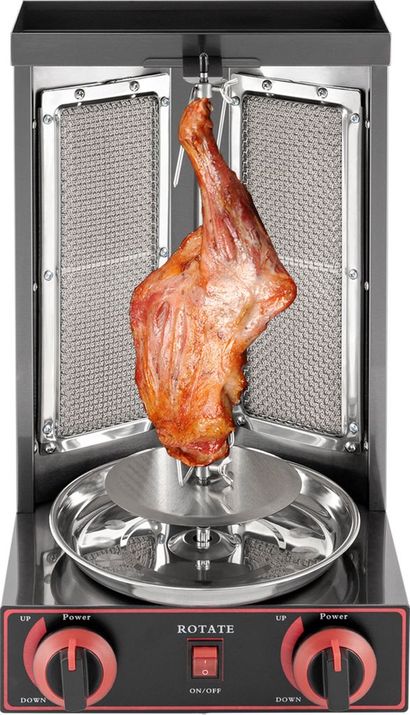 🔥 5500W Gas-Döner-Grill Aus Edelstahl – Spießgrill Tischgrill Für Kebab & BBQ, Modell GH-25