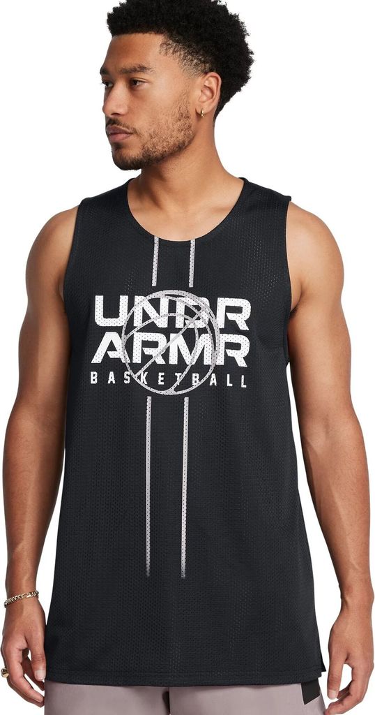 Under Armour Baseline Reversible ärmelloses T-shirt Schwarz M Herren Schwarz M