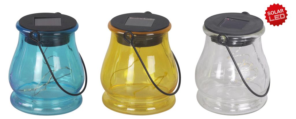 3er-Set Solar-/Dekoleuchte H: 9,7cm, Lampe für den Produktbild 